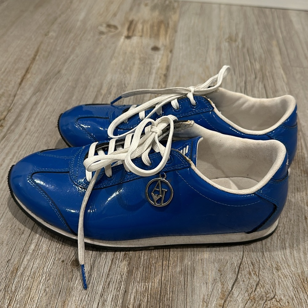 Armani Jeans Sneakers Size US 8.5 Blue